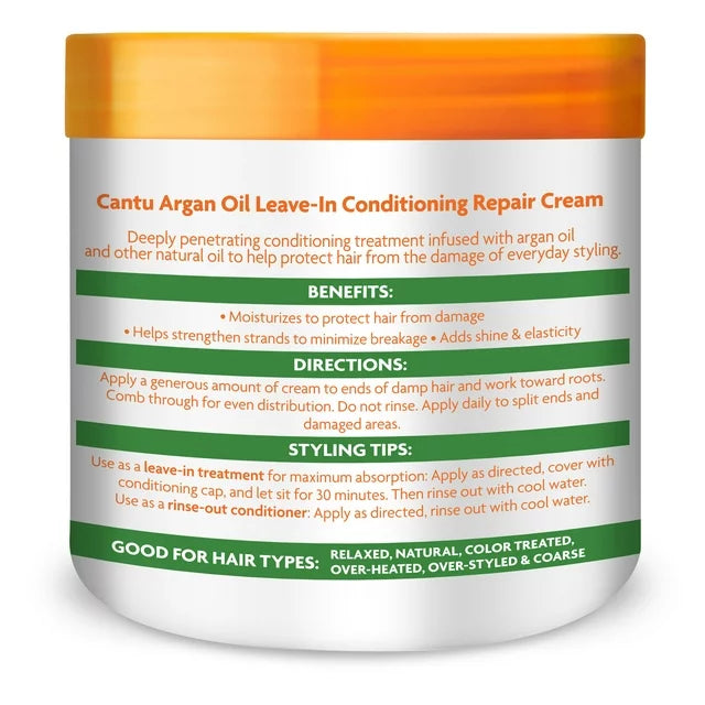 Cantu Classic Argan Oil Leave-In Conditioning Repair Cream 453g/16oz