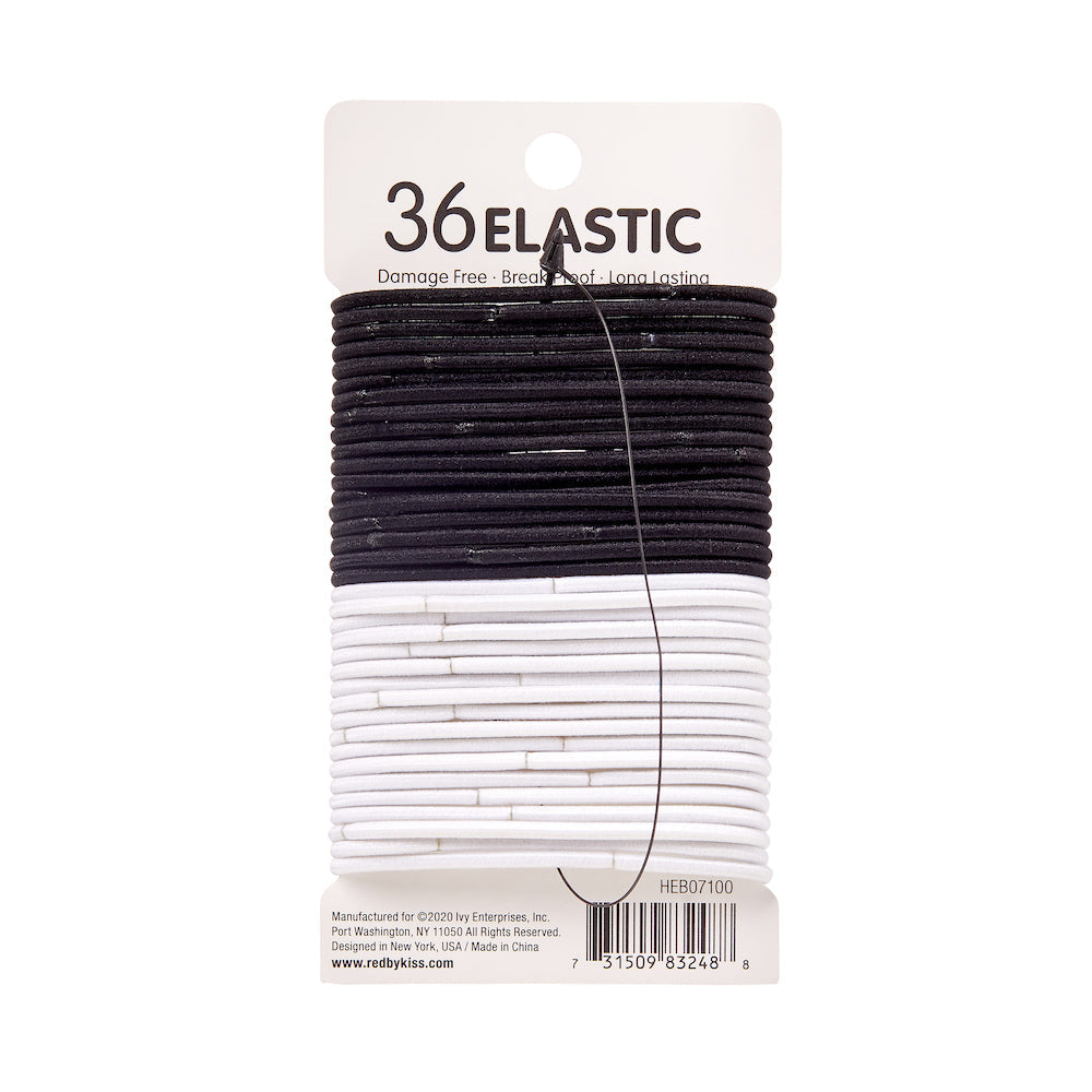 Red By Kiss Thin Elastic Hair Band Black&White 2mm