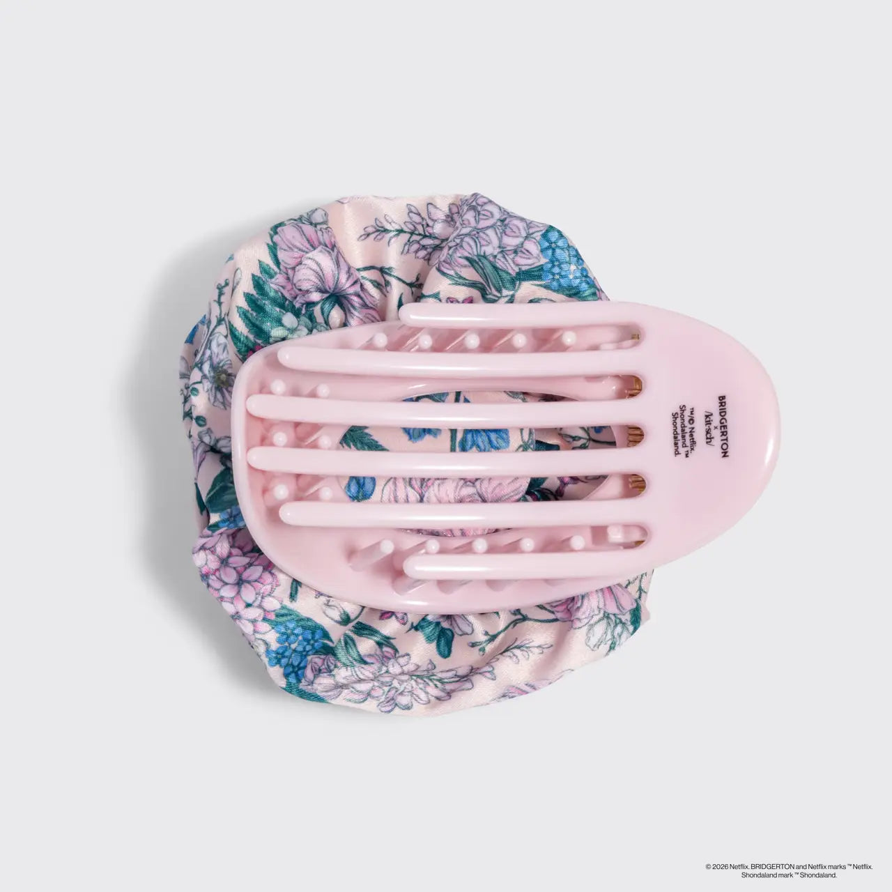Kitsch Bridgerton X Satin Rosette Medium Flat Cloud Clip in Wisteria