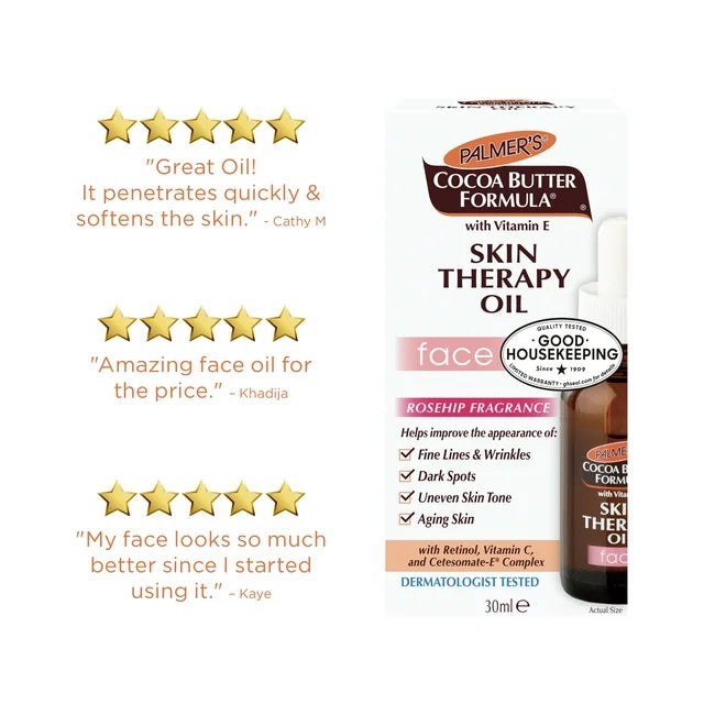 Palmer's  Cocoa Butter Formula Moisturizing Skin Therapy Oil for Face, Rosehip Fragrance
