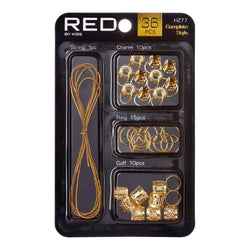 Red By Kiss Complete Style Braid Charm Set-: HZ77
