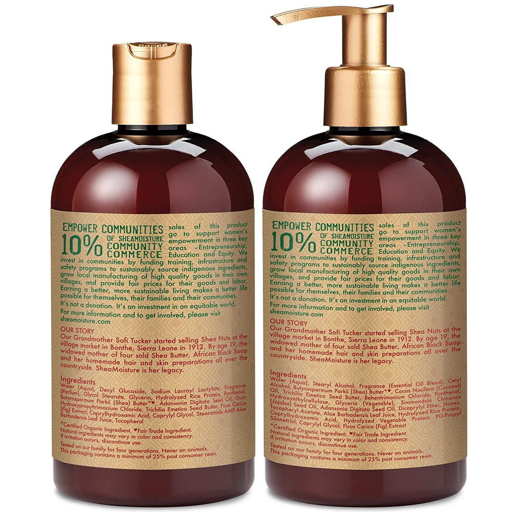 Shea Moisture Manuka Honey & Mafura Oil Set Shampoo 384ml and Conditioner 384ml