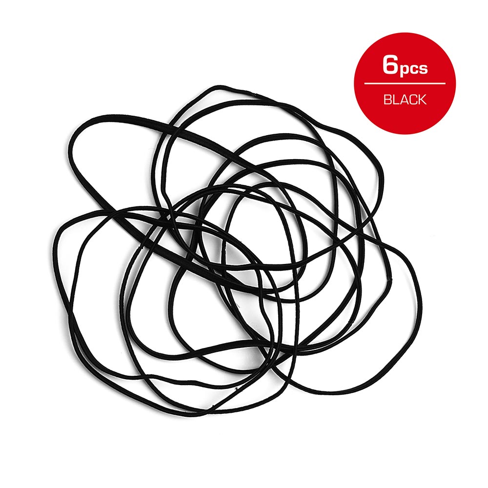 Red By Kiss Elastic Sport Headband 10mm (6pcs) Black