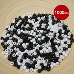 Red By Kiss Regular Hair Beads (1000pcs) Black&White