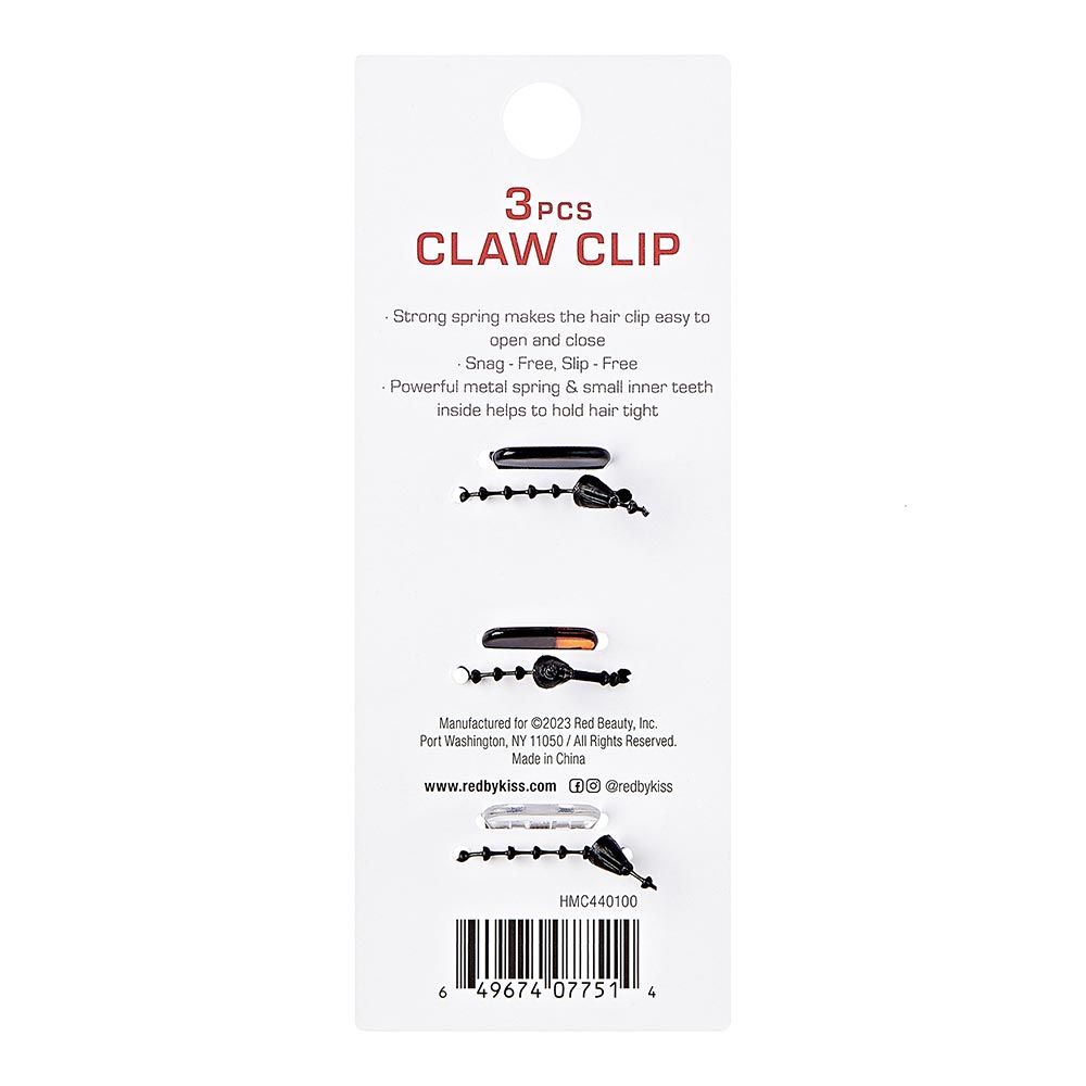 Red By Kiss Hair Claw Clip Small 2 pcs