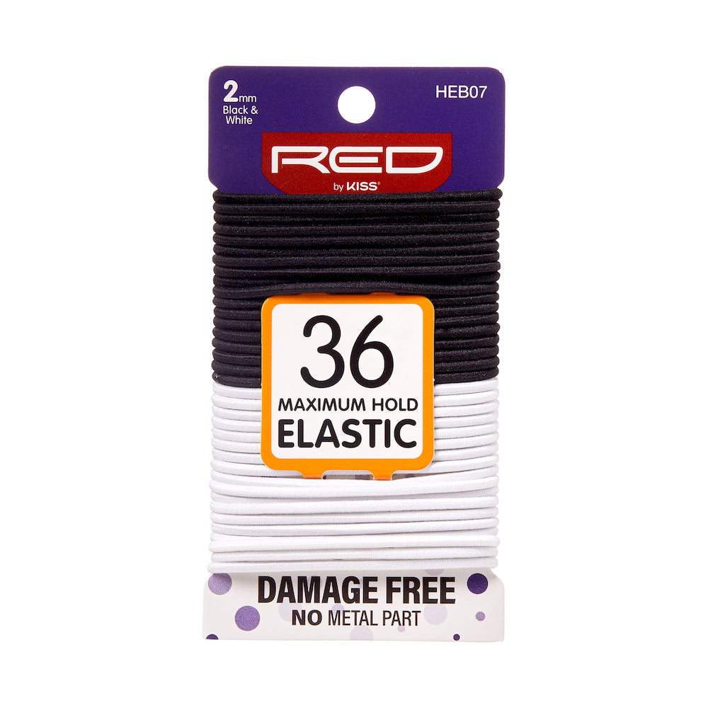 Red By Kiss Thin Elastic Hair Band Black&White 2mm