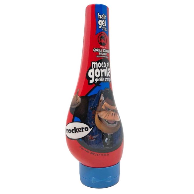 Moco de Gorila Rockero Hair Gel | Explosive Hair Styling Gel for Extreme Long-lasting Hold, Gorilla Snot Gel is the Ultimate Hair Gel to create any Rocker Hairstyle; 11.9 oz Squizz Bottle[RED]