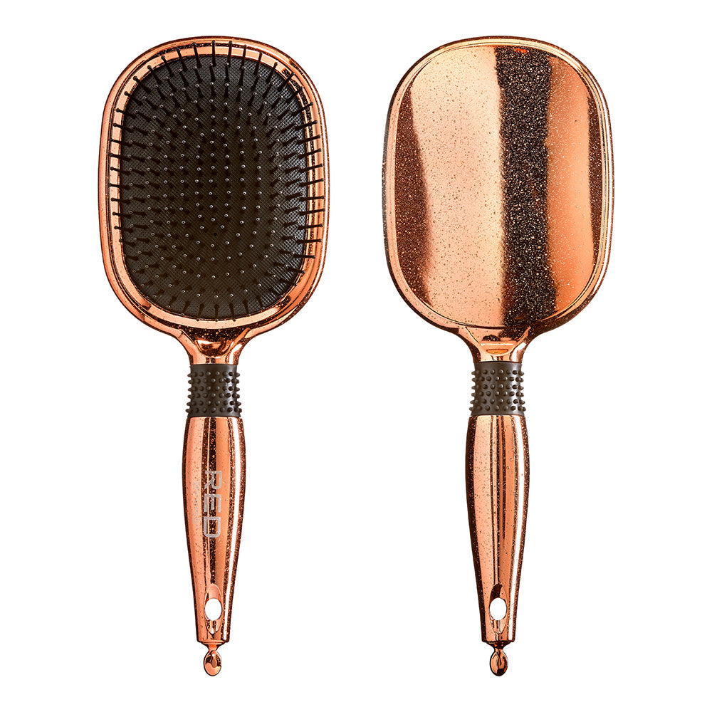 Red By Kiss Rose Gold Chrome Paddle Brush  Perfect for Blow Drying