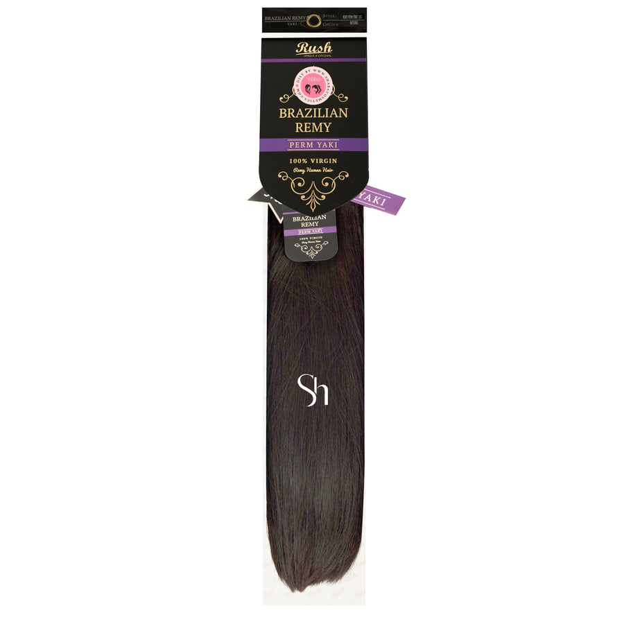 RUSH 100% BRAZILIAN VIRGIN REMY HUMAN HAIR PERM YAKI WEAVE