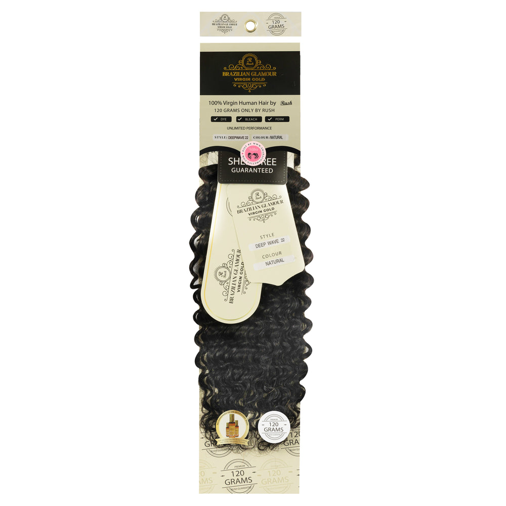 RUSH Brazilian Glamour Virgin Gold 100% Human Hair Body Wave Weave