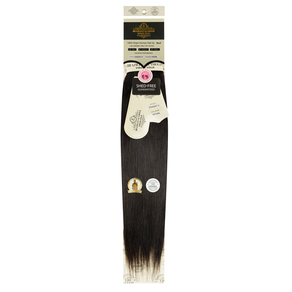 RUSH Brazilian Glamour Virgin Gold 100% Human Hair Straight Weave