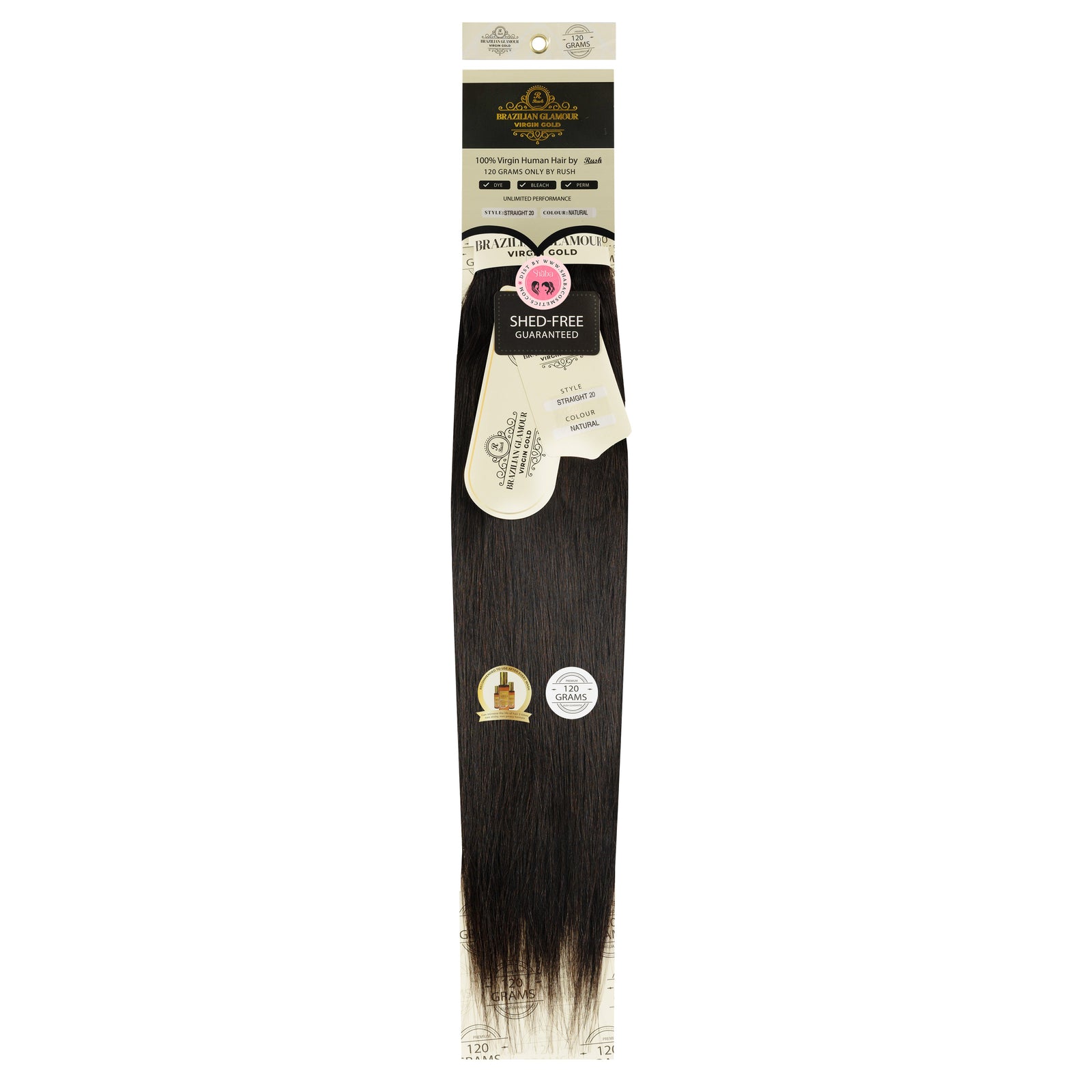 RUSH Brazilian Glamour Virgin Gold 100% Human Hair Straight Weave