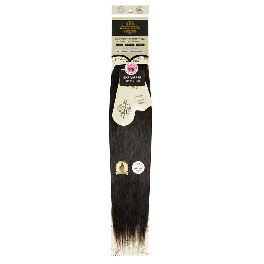 RUSH Brazilian Glamour Virgin Gold 100% Human Hair Straight Weave