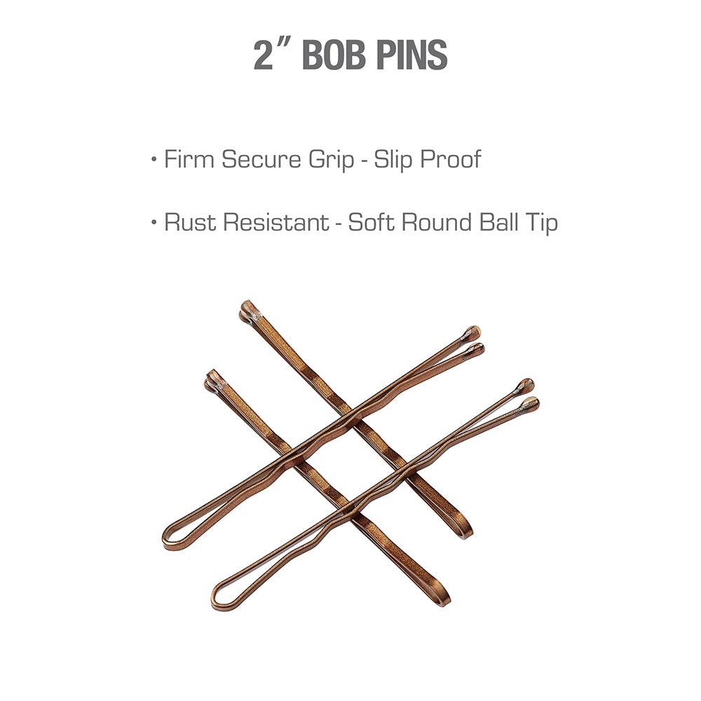 Red By Kiss Bob Pins 2 " Inch Bronze