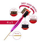 Red By Kiss  4-in-1 360° Edge Brush with Pin Tail