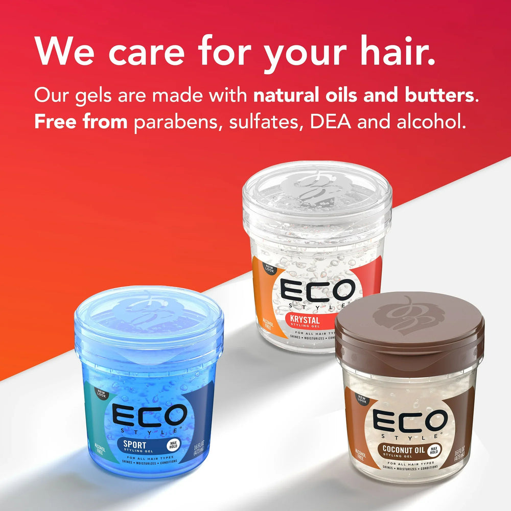 Eco Styler Krystal Clear Hair Styling Gel 473ml/16oz