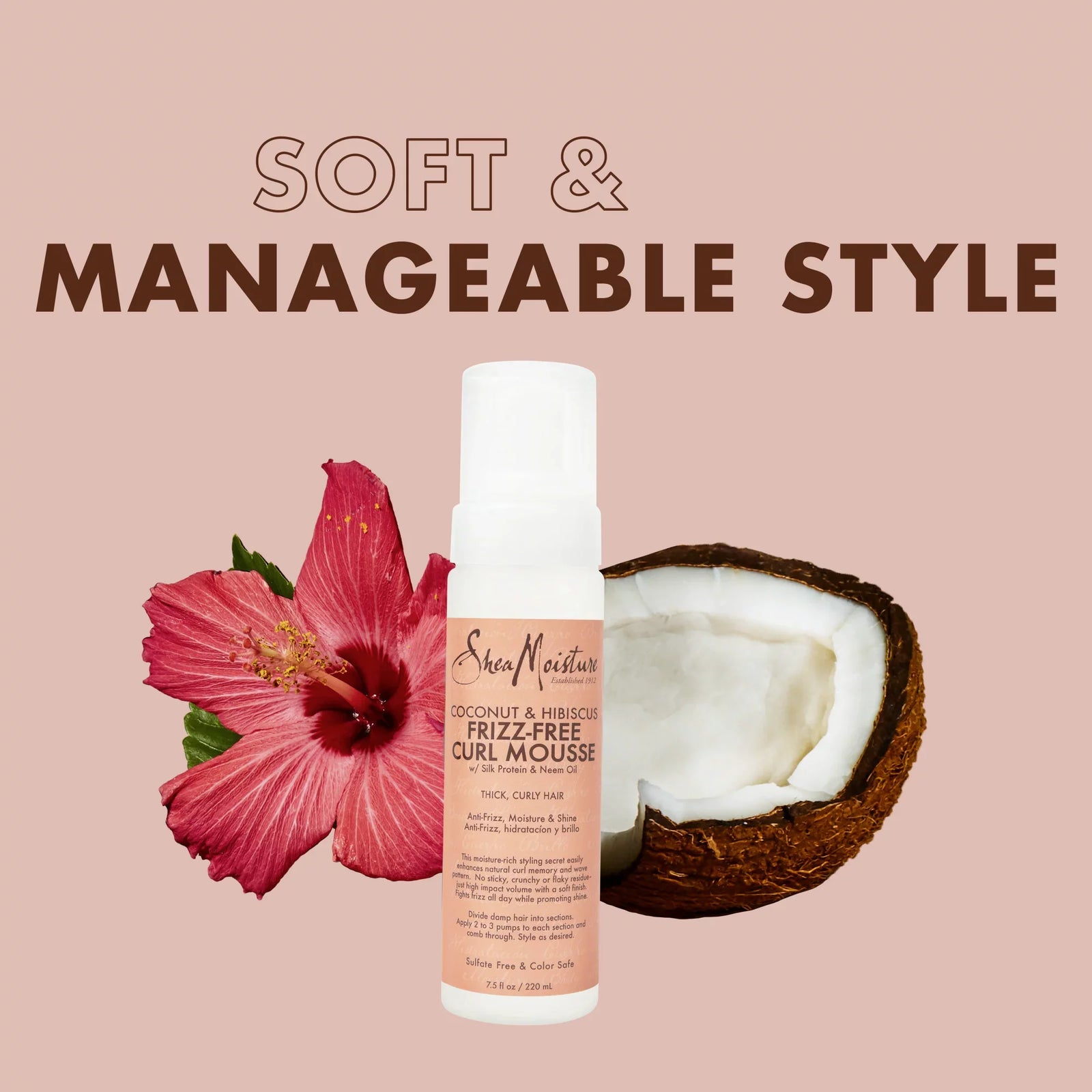Shea Moisture Coconut & Hibiscus Curl Mousse 222ml