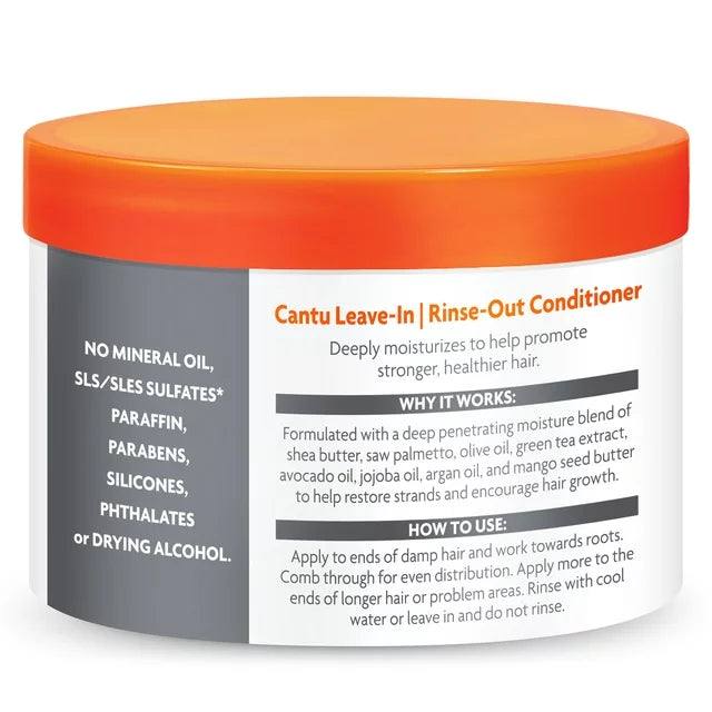Cantu for Men Leave-in or Rinse-Out Conditioner for Hair & Beard 368g/13oz
