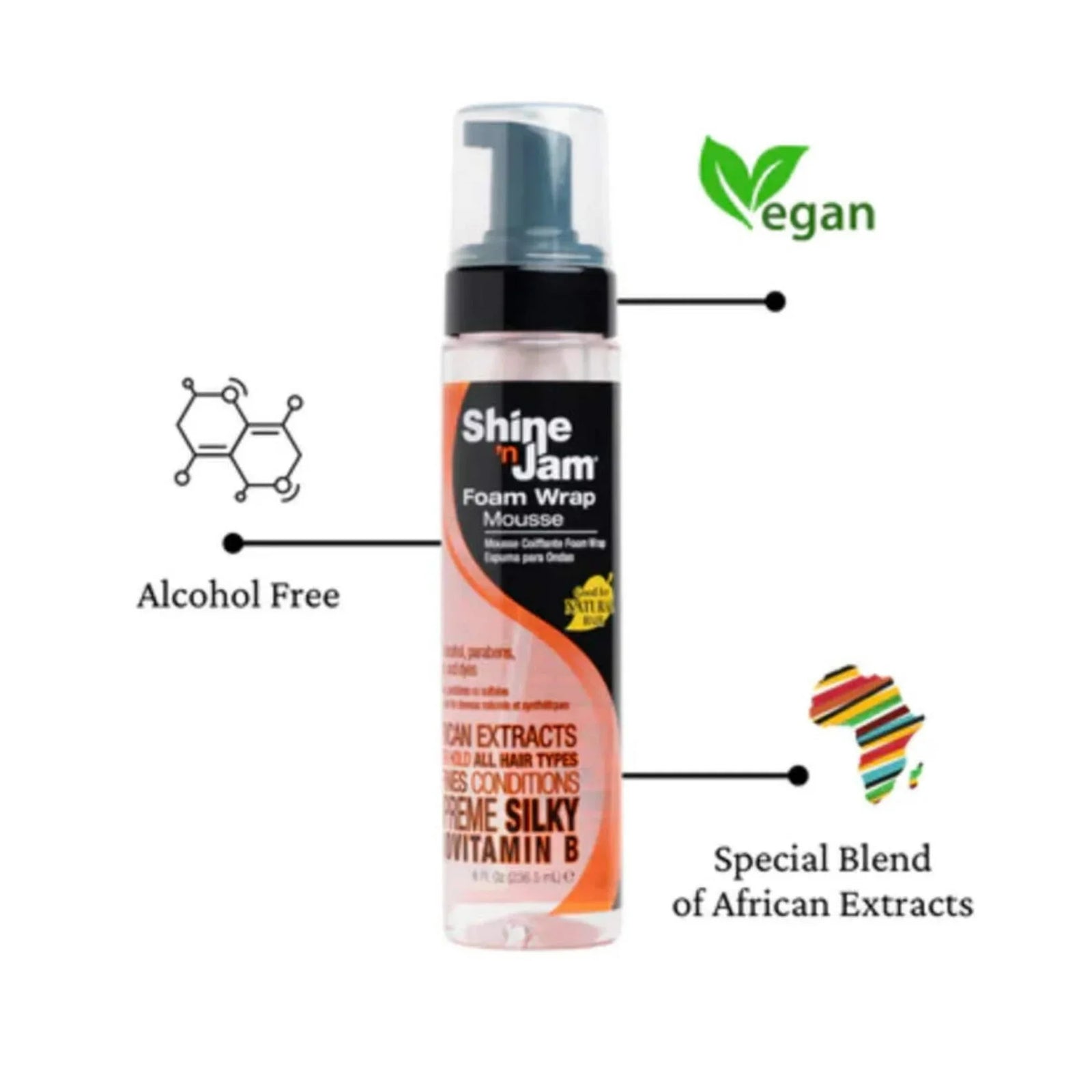 Ampro Shine 'N Jam Supreme Foam Wrap Mousse 236.5ml