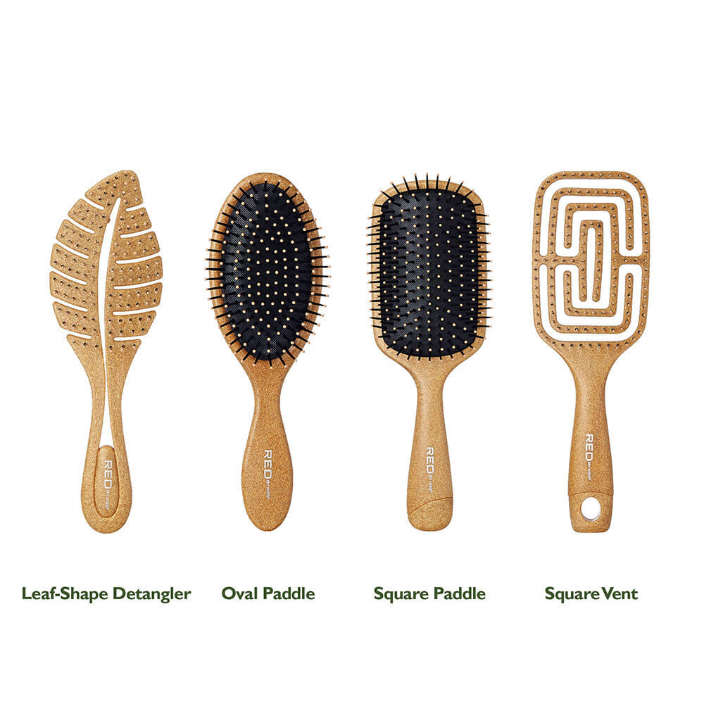 Red By Kiss Eco Plant Fiber Leaf Shape Detangler Brush