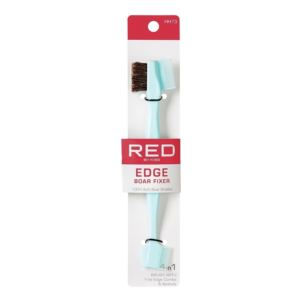 Red By Kiss Professional 4-in-1 Edge Brush  100% Boar Bristles
