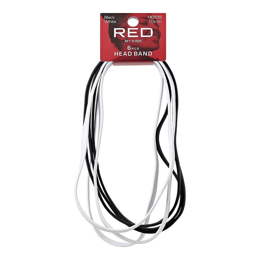 Red By Kiss Elastic Sport Headband 10mm (6pcs)