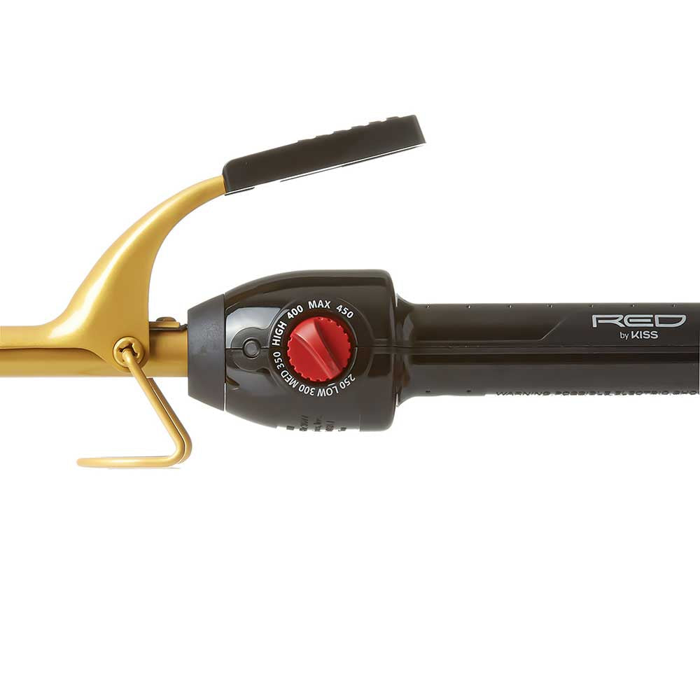 Red By Kiss Ceramic Tourmaline Professional Curling Iron 3/8"