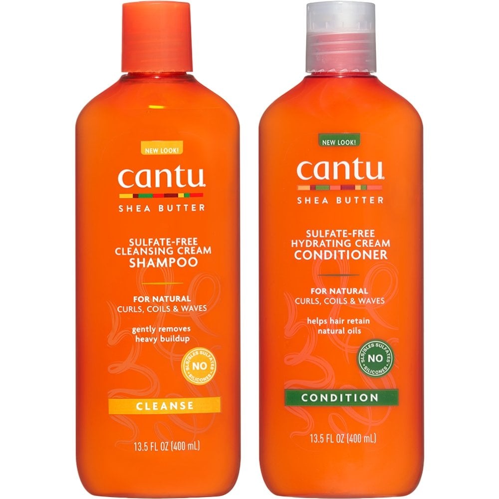 Cantu Shea Butter For Natural Hair Sulphate-Free Cleansing Cream Shampoo & Conditioner Twin 2 x 400ml