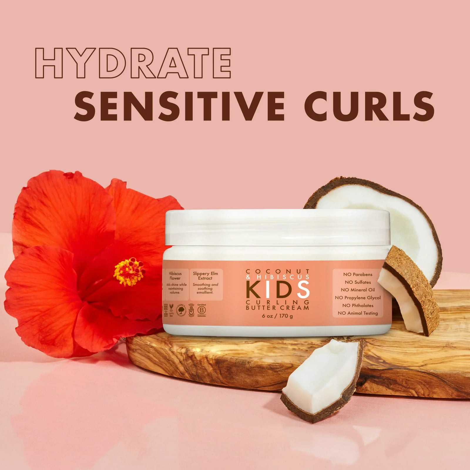 Shea Moisture Kid's Curl Hair Cream, Coconut & Hibiscus 170g