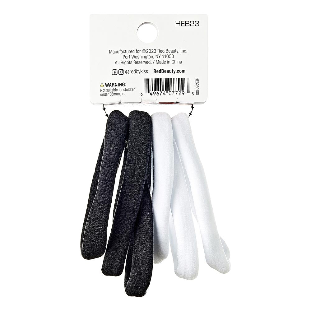 Red By Kiss Ponytail Holder Black&White Medium