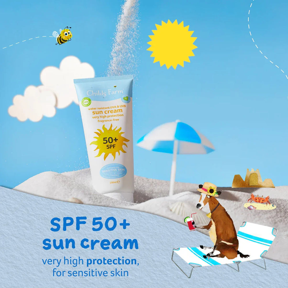 Childs Farm Sensitive Skin Experts Fragrance Free  50+ SPF Sun Cream 100ml