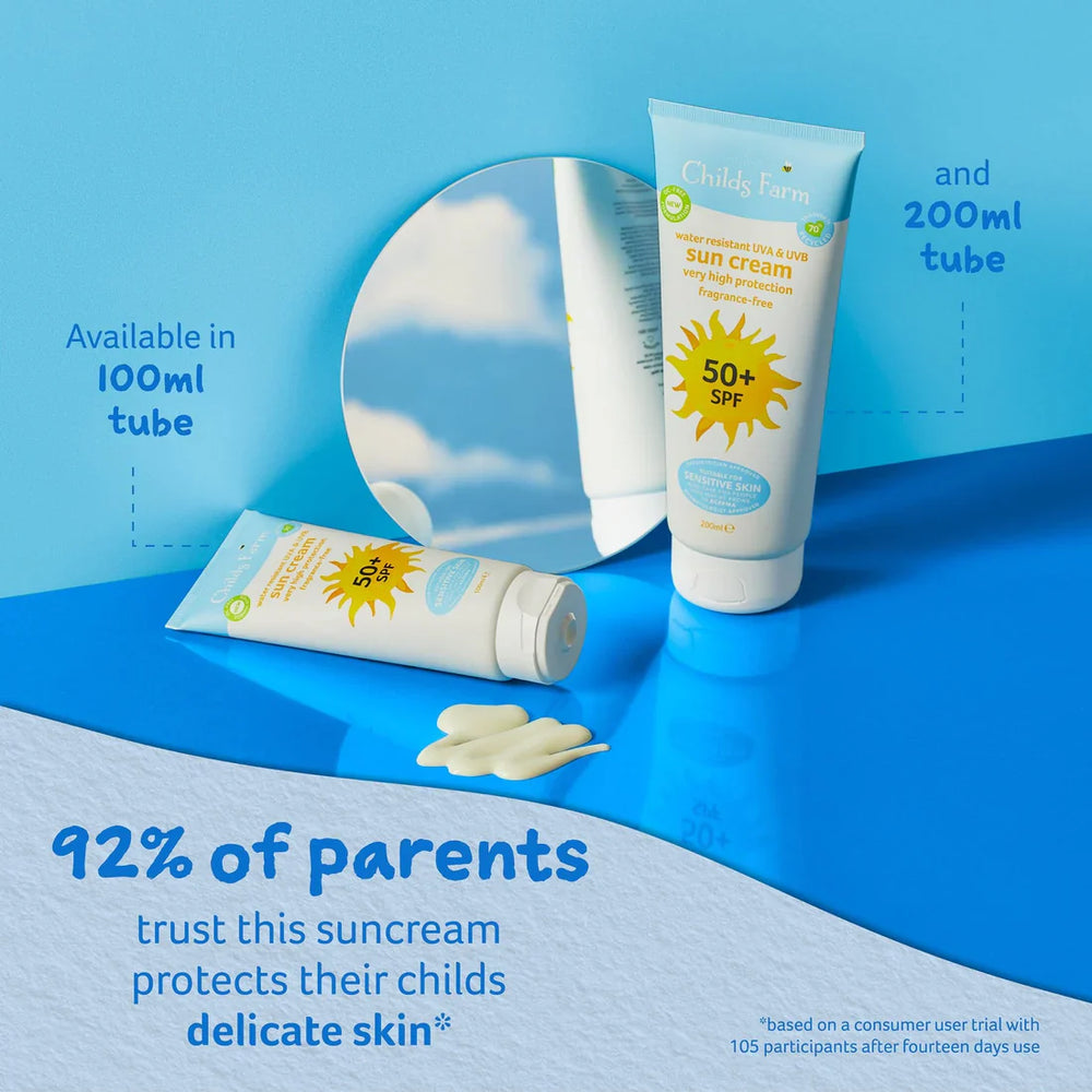 Childs Farm Sensitive Skin Experts Fragrance Free  50+ SPF Sun Cream 100ml