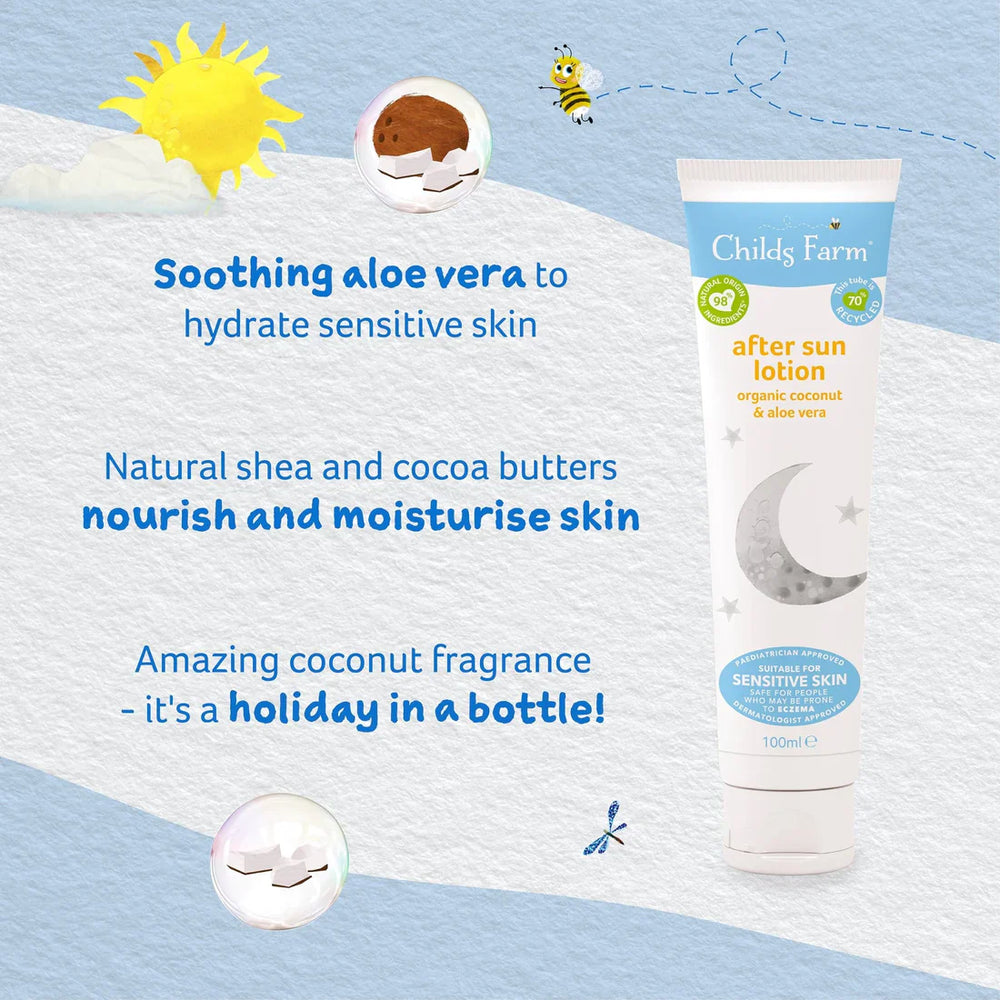Childs Farm Sensitive Skin Experts Organic Coconut After Sun Lotion 100ml