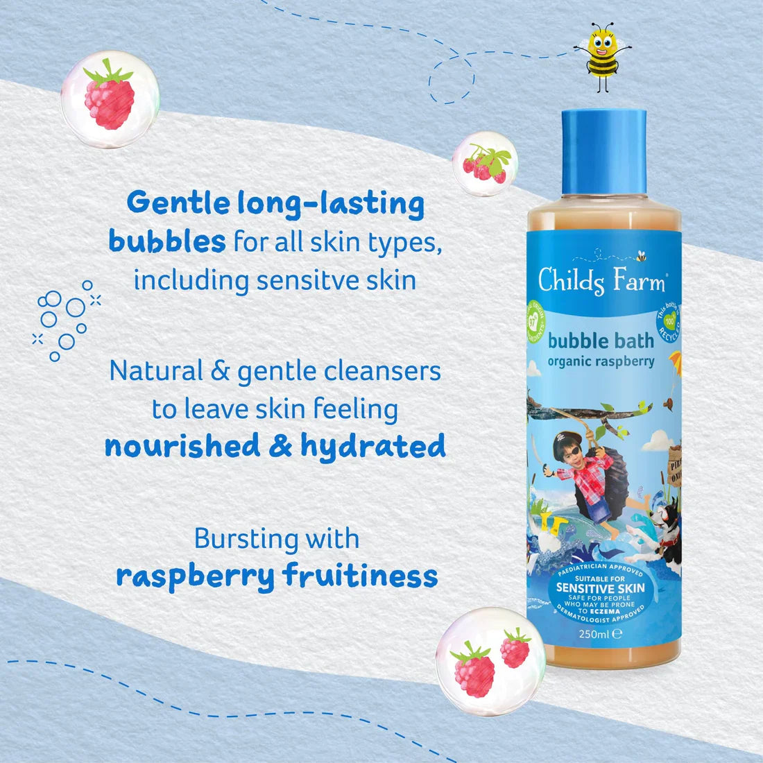 Childs Farm Sensitive Skin Experts Raspberry Bubble Bath