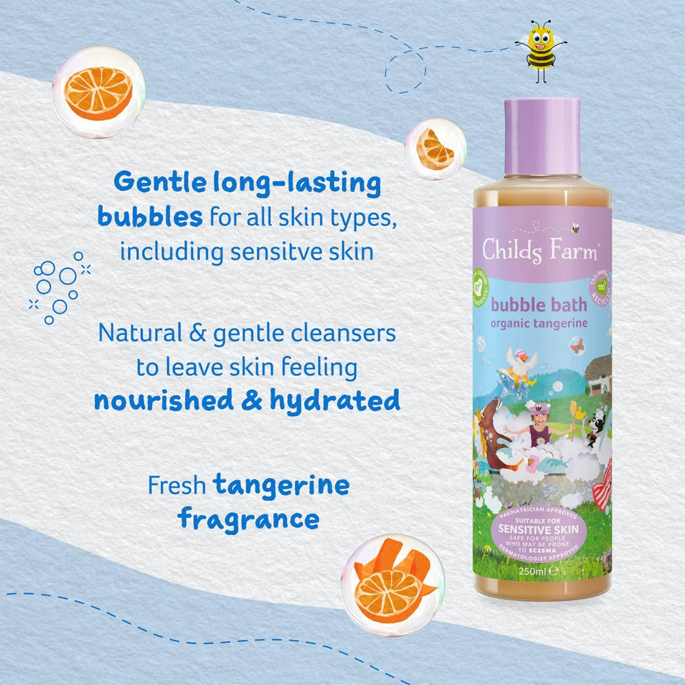 Childs Farm Sensitive Skin Experts Organic Tangerine Bubble Bath