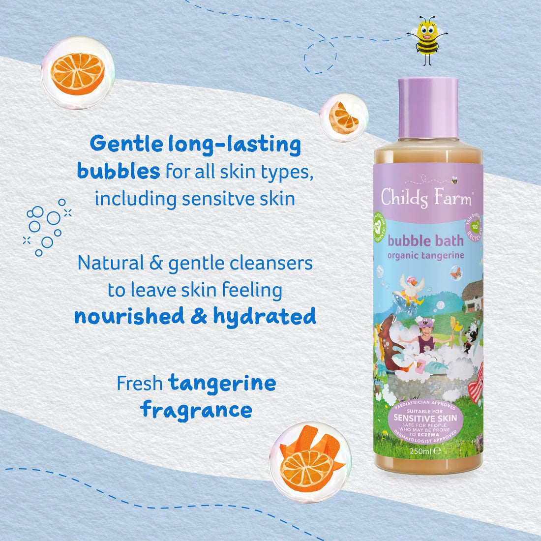 Childs Farm Sensitive Skin Experts Organic Tangerine Bubble Bath