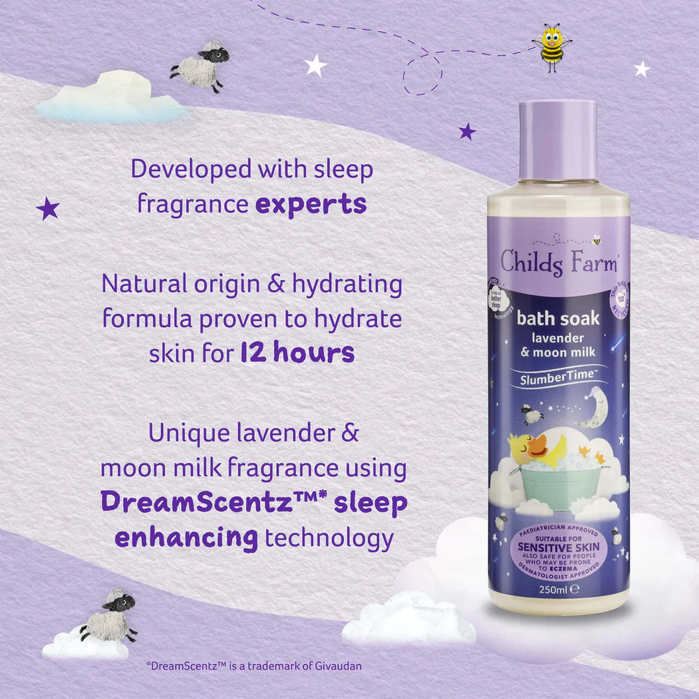 Childs Farm Sensitive Skin Experts Lavender & Moon Milk Bath Soak 250ml