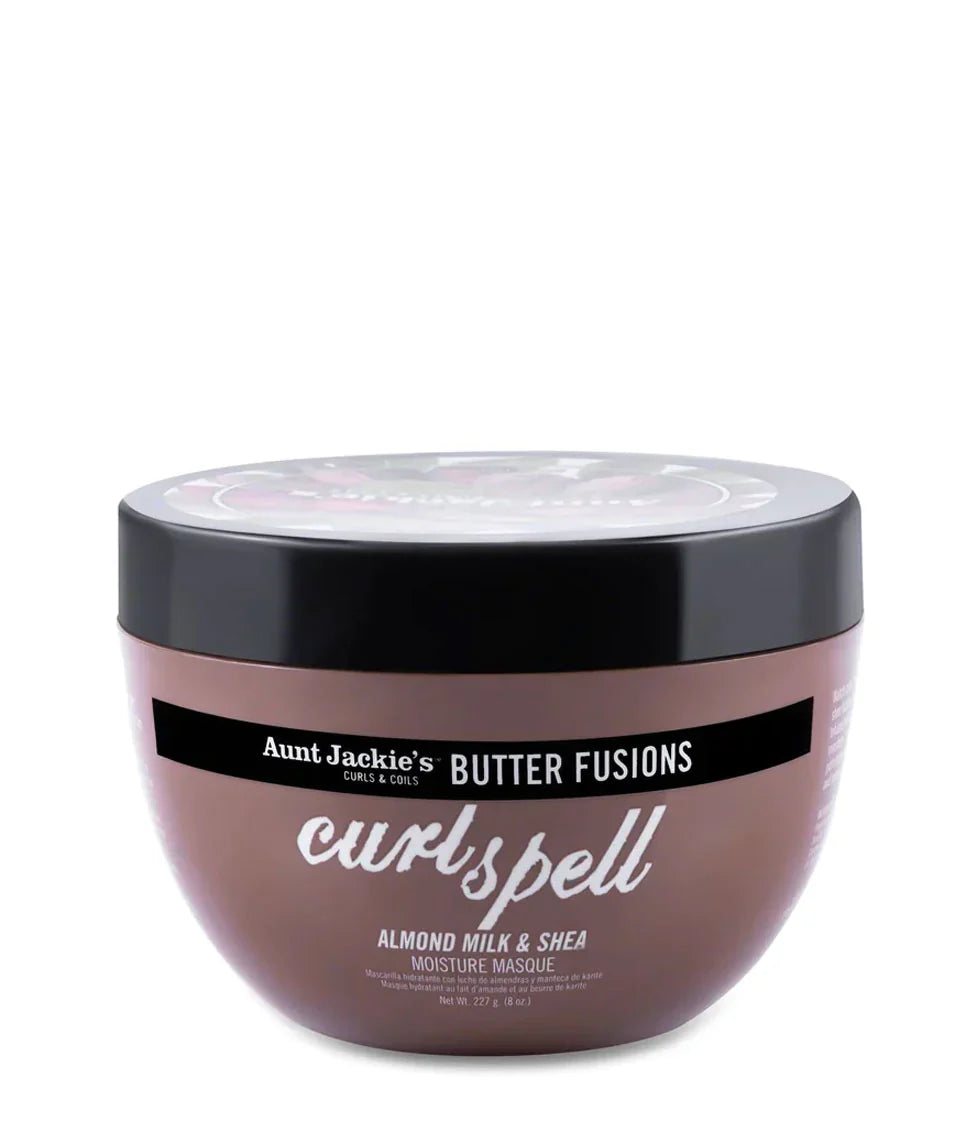 Aunt Jackie's  BUTTER FUSIONS Curl Spell – Almond Milk and Shea Butter Moisture Masque  8 OZ
