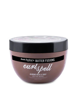 Aunt Jackie's  BUTTER FUSIONS Curl Spell – Almond Milk and Shea Butter Moisture Masque  8 OZ