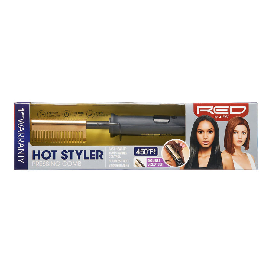 Red By Kiss Hot Styler Double Side Teeth Pressing Comb