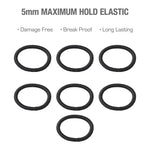 Red By Kiss Elastic Hair Band 5mm (14ct) Black