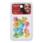 Red By Kiss Flower Shaped Hair Beads (12pcs)