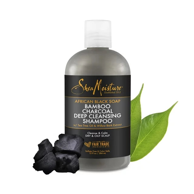 Shea Moisture African Black Soap Bamboo Charcoal Deep Cleansing Shampoo 384ml