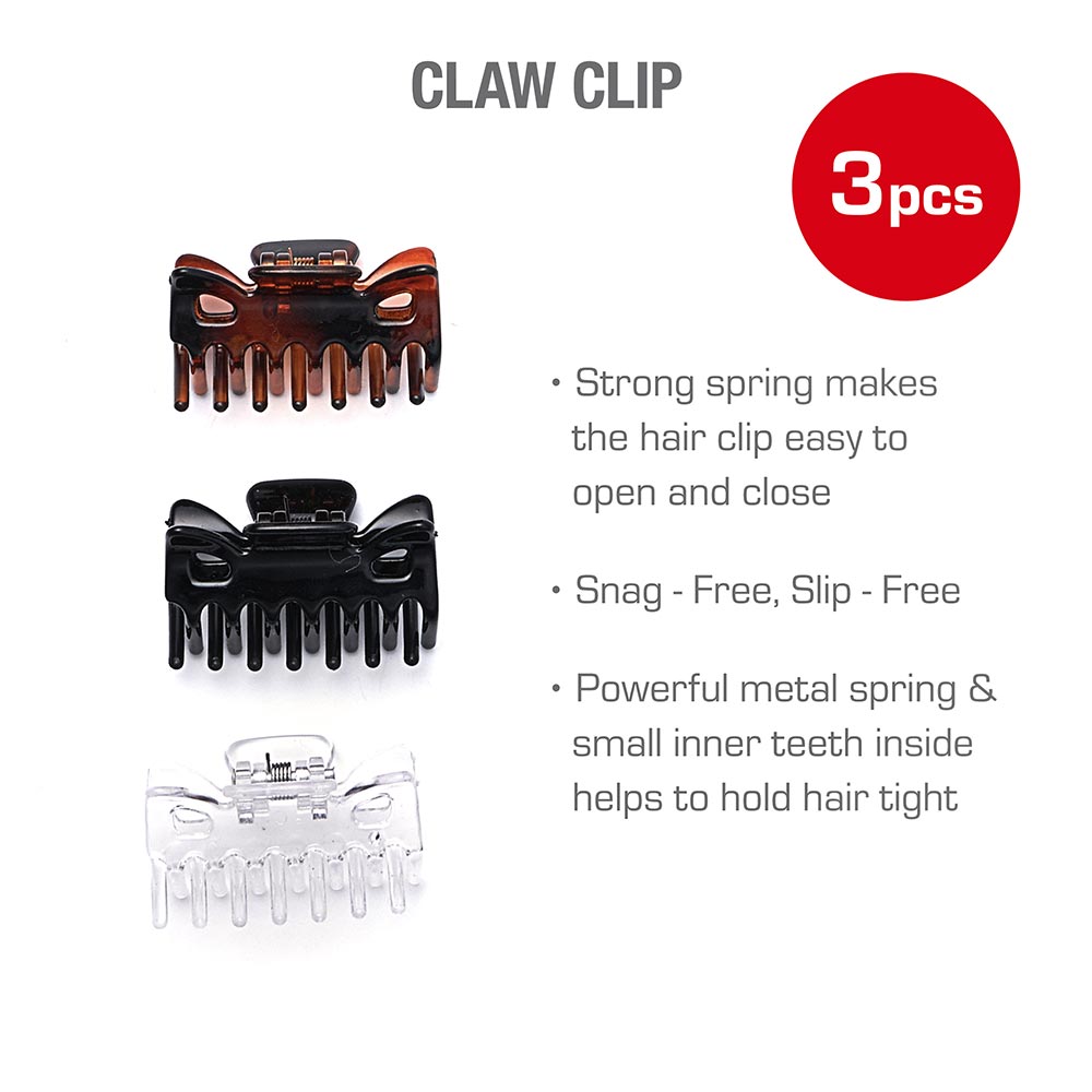 Red By Kiss Hair Claw Clip Small 2 pcs