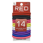 Red By Kiss Elastic Hair Band 5mm (14ct)  Bright Assorted