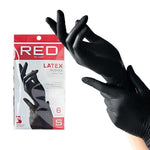 Red By Kiss Black Latex Gloves (6pcs)
