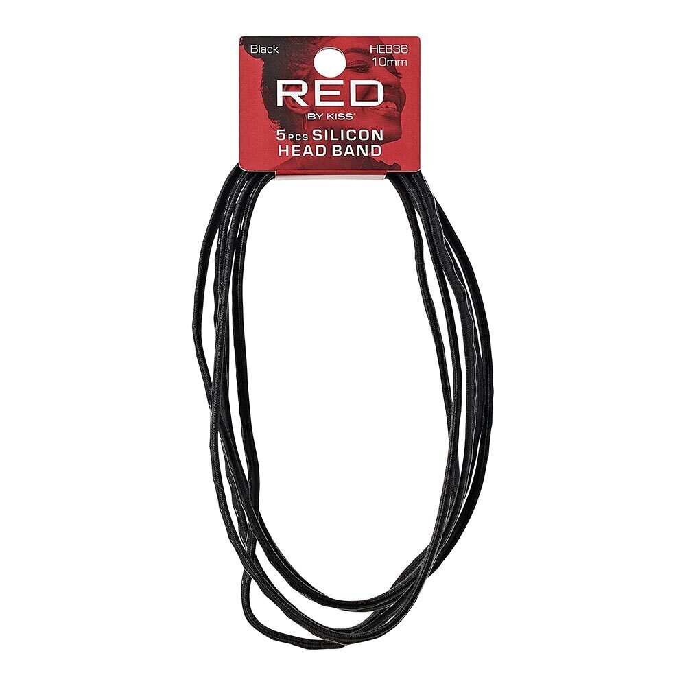 Red By Kiss Silicon Elastic Sport Headband 10mm (5pcs)