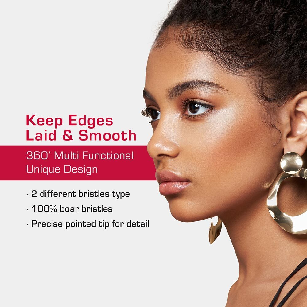 Red By Kiss 4-in-1 360° Edge Brush with Rat Tail