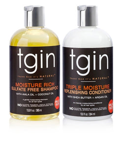 Tgin Thank God it's Natural Moisturizing Shampoo 13 OZ  and Conditioner 13 OZ  Duo