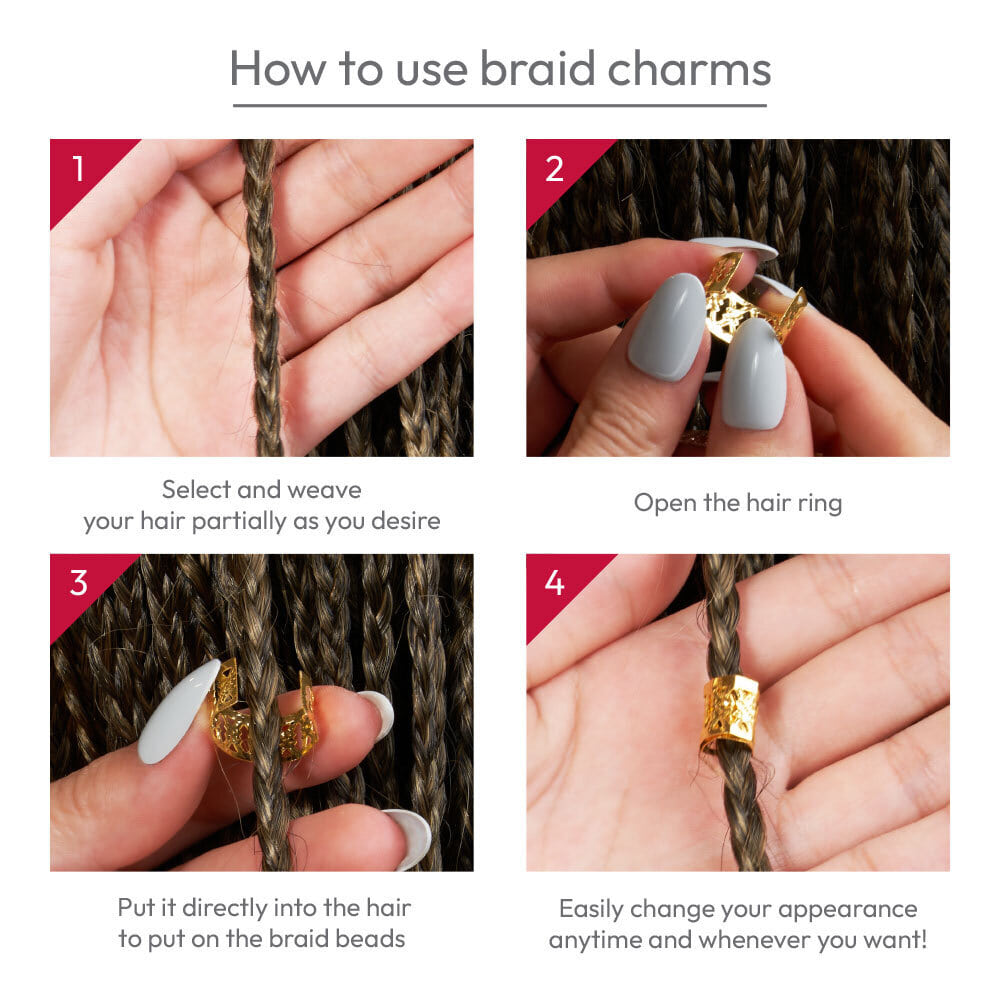 Red By Kiss  Complete Style Braid Charm Set